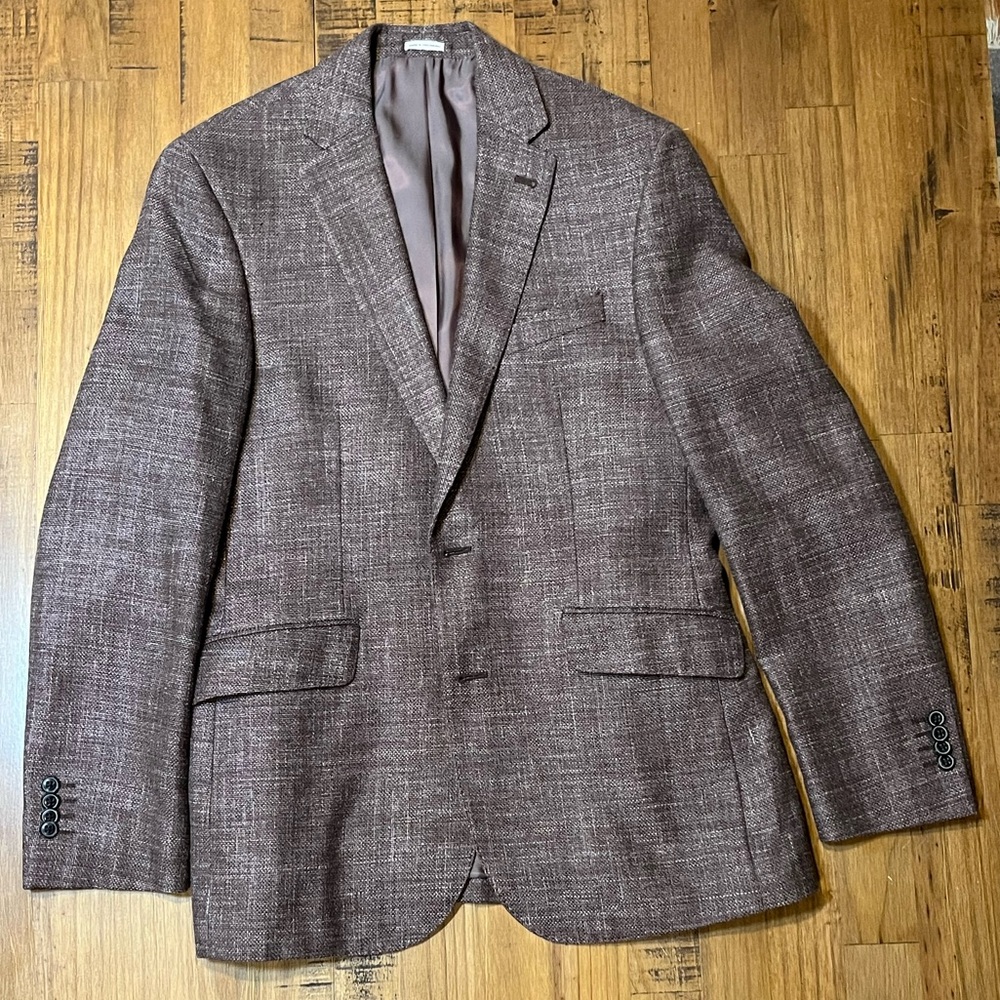 Joseph Abboud Brown Textured Sport Coat Blazer